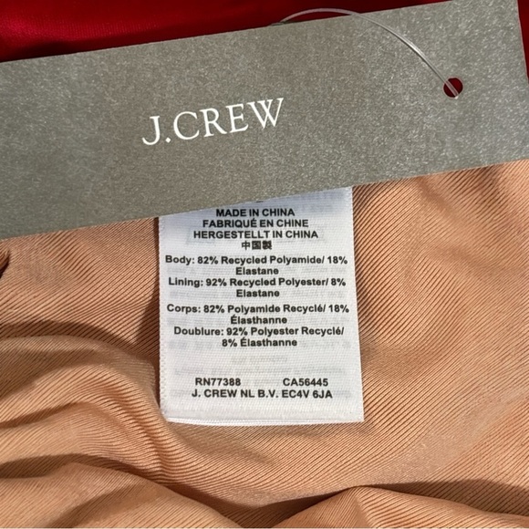 J. Crew Swim Halter Bikini Top Red Hot Summer Classic NWT - Picture 6 of 6